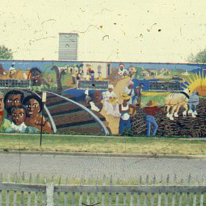 Slides for a presentation on the History of the Park Street Mural (Fifth and Park Street, Champaign)