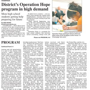 District&#039;s Operation Hope program in high demand