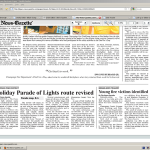 November 25 to December 9 News-Gazette clippings