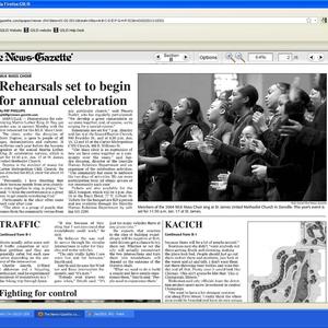 January 2011 News-Gazette clippings