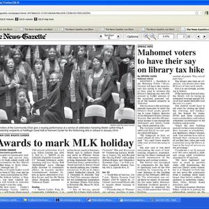 January 2011 News-Gazette clippings