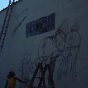 Slides for a presentation on the History of the Park Street Mural (Fifth and Park Street, Champaign)