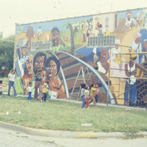 Slides for a presentation on the History of the Park Street Mural (Fifth and Park Street, Champaign)