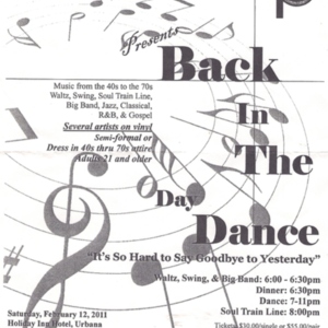 National Council of Negro Women &quot;Back in the Day Dance&quot; Flyer