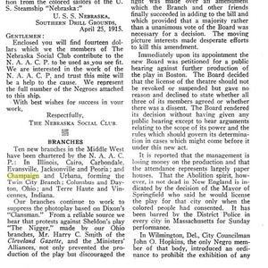 NAACP Crisis Clippings on Champaign-Urbana and University of Illinois, 1914-2007