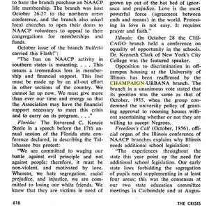 NAACP Crisis Clippings on Champaign-Urbana and University of Illinois, 1914-2007