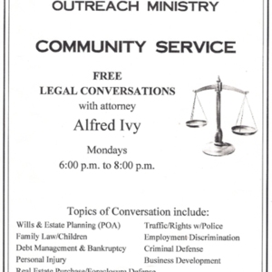 Alfred Ivy Legal Conversations Flyer