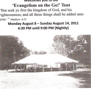 New Life Church of Faith Evangelism on the Go Tent